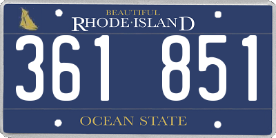 RI license plate 361851