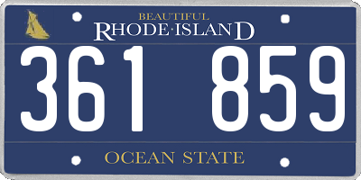RI license plate 361859