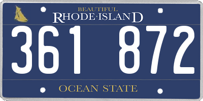 RI license plate 361872
