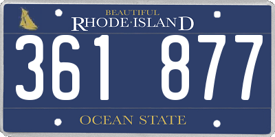 RI license plate 361877