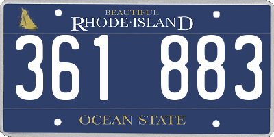 RI license plate 361883