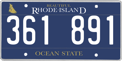 RI license plate 361891