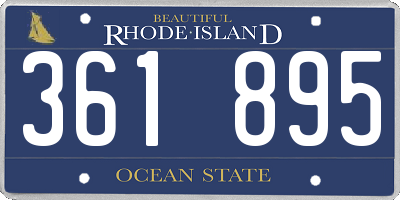 RI license plate 361895
