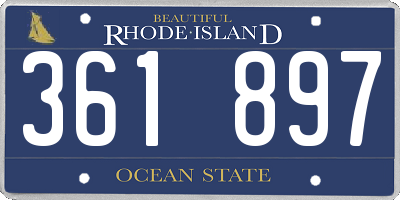 RI license plate 361897