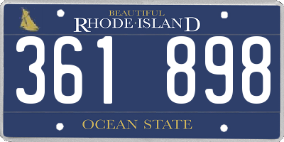 RI license plate 361898