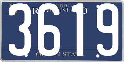 RI license plate 3619