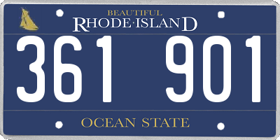 RI license plate 361901