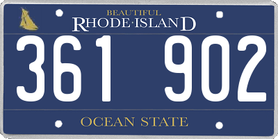 RI license plate 361902