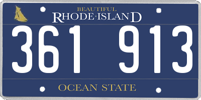 RI license plate 361913