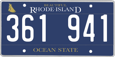 RI license plate 361941