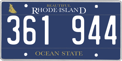 RI license plate 361944