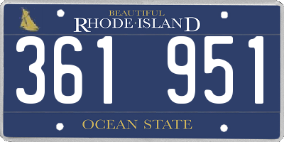 RI license plate 361951