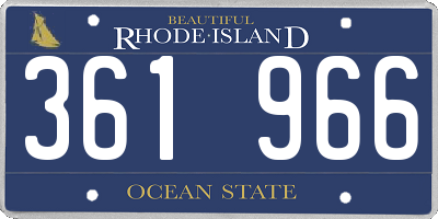 RI license plate 361966