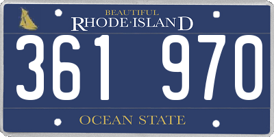 RI license plate 361970