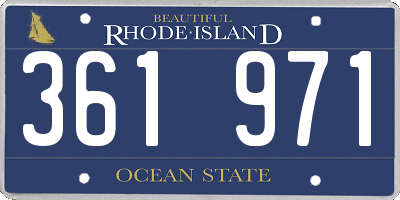 RI license plate 361971