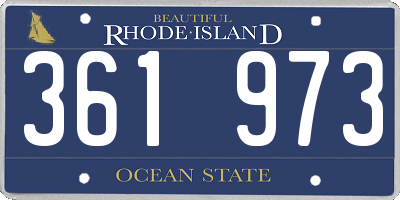 RI license plate 361973