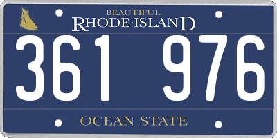 RI license plate 361976