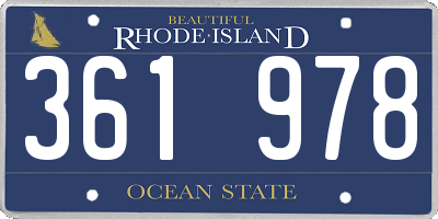 RI license plate 361978