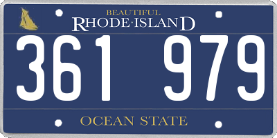 RI license plate 361979