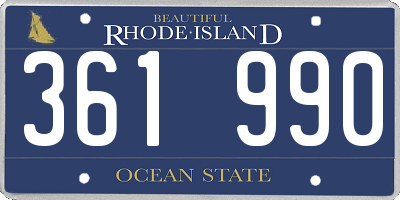 RI license plate 361990