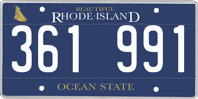 RI license plate 361991