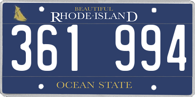 RI license plate 361994