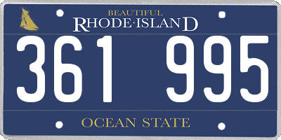 RI license plate 361995