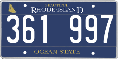 RI license plate 361997