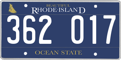 RI license plate 362017