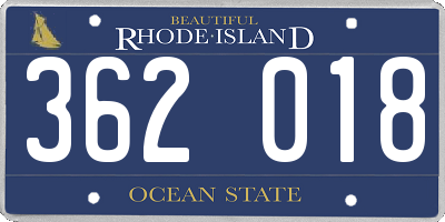 RI license plate 362018