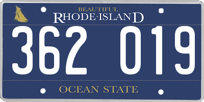 RI license plate 362019