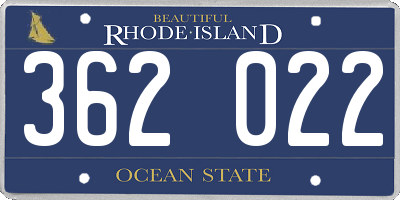 RI license plate 362022
