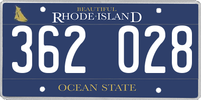 RI license plate 362028