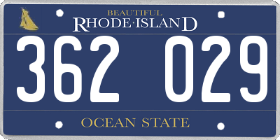 RI license plate 362029