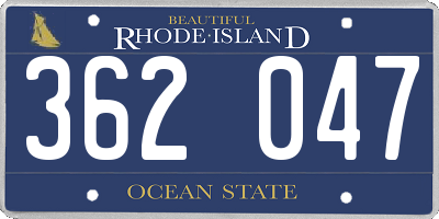 RI license plate 362047