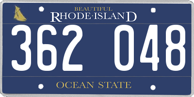 RI license plate 362048
