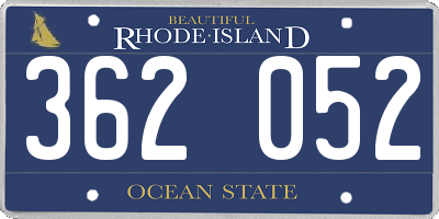 RI license plate 362052