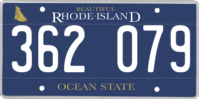 RI license plate 362079