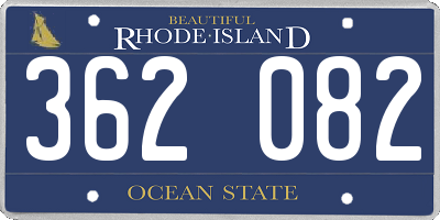 RI license plate 362082