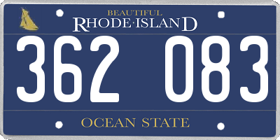 RI license plate 362083