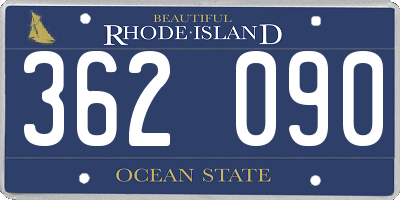RI license plate 362090