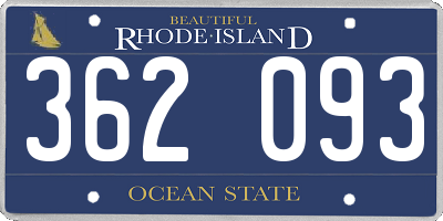 RI license plate 362093