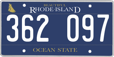 RI license plate 362097