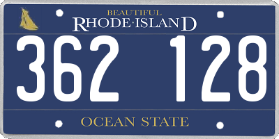 RI license plate 362128