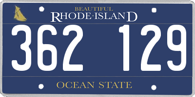 RI license plate 362129