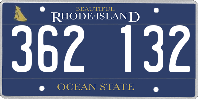 RI license plate 362132