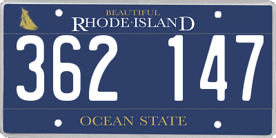 RI license plate 362147