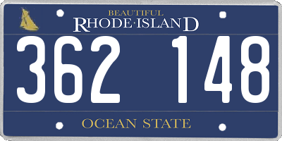 RI license plate 362148