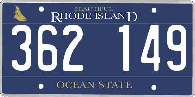 RI license plate 362149