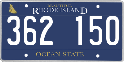 RI license plate 362150